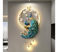 Décoration Murale Moderne 3D, Art Mural D'EntréE en 3D, Grand Tableau Et Sculpture Lumineuse À LED - Art Mural LED pour Entrée, Chambre, Salon Et Bureau(A)