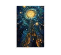 Décoration murale moderne à suspendre Choirs Sing From The Tower While Stars Spiral in Praise Above A World Reborn 60 x 90 cm