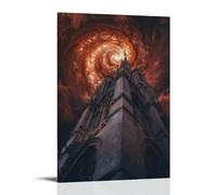Décoration murale moderne à suspendre Choirs Sing From The Tower While Stars Spiral in Praise Above A World Reborn 40 x 60 cm