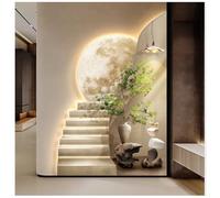 Décoration Murale Moderne Avec Éclairage LED, Décoration Murale Avec Alimentation Secteur, Tableau Mural En Porcelaine Cristal, Sculptures Murales Paysagères Pour Salon(C,80x120cm/31.5x47.2in)