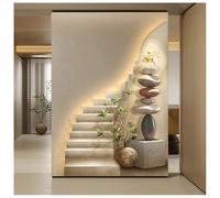 Décoration Murale Moderne Avec Éclairage LED, Décoration Murale Avec Alimentation Secteur, Tableau Mural En Porcelaine Cristal, Sculptures Murales Paysagères Pour Salon(B,50x70cm/19.7x27.6in)