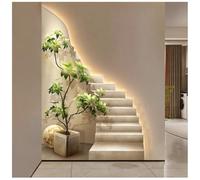 Décoration Murale Moderne Avec Éclairage LED, Décoration Murale Avec Alimentation Secteur, Tableau Mural En Porcelaine Cristal, Sculptures Murales Paysagères Pour Salon(D,50x70cm/19.7x27.6in)