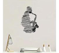 Décoration murale moderne minimaliste en métal - Silhouette de saxophone - Studio de musique jazz en fer - Noir et blanc - Thème jazz - Pour les amateurs de musiciens, cadeaux