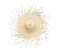 Décoration Murale Naturelle Boho en Lin 110 cm, Beige, Fait Main