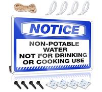 Décoration murale occidentale cool pour salle de bain, cadeau de décoration pour pêcheur, avis d'eau non potable - Ne pas utiliser pour boire ou cuisiner | Décoration de camping-car de ferme (20 x 30
