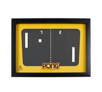Décoration murale officielle Atari 3D, collection Pong authentique pour configuration de jeu, papier peint pour joueur, décoration de salle de jeux et autocollants muraux, cadre noir - ThumbsUp