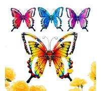 Décoration Murale Papillon en Métal 4 pièces décoration rustique colorée