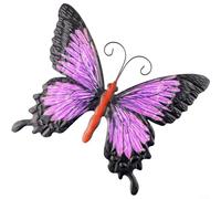 Décoration murale papillon en métal pour jardin, cour, clôture, patio, salon, chambre à coucher, salle de jeux, utilisation intérieure et extérieure, pièce d'art en fer avec finition vive