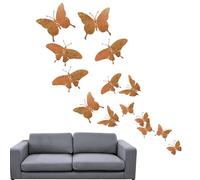 Décoration Murale Papillons | Ensemble de 15 Pièces d'art Métallique Artisanal - Dagelijkse Gezichtsverzorging | Voor Nachtroutine Vette en Gevoelige Huid