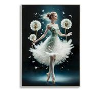 Décoration murale peinture sur toile avec cadre Mauro Ferretti Laccato Dancing A Multicolore 72x4x102 cm
