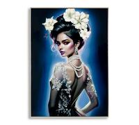 Décoration murale peinture sur toile avec cadre Mauro Ferretti Laccato Isabel B Multicolore 72x4x102 cm