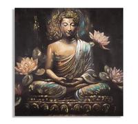 Décoration murale peinture sur toile Mauro Ferretti Buddha A Multicolore 100x3x100 cm