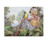 Décoration murale peinture sur toile Mauro Ferretti Kenda Multicolore 120x3x90 cm