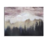 Décoration murale peinture sur toile montagne rose Mauro Ferretti Multicolore 80x2,7x60 cm