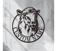 Décoration murale personnalisée en métal avec mouton d'Amour, animal sauvage, panneau en métal personnalisé, panneau d'agneau amusant, décoration murale en métal de chèvre en métal, cadeau