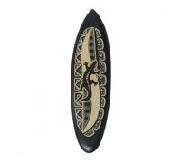 Décoration murale - Planche de surf en bois - motif Lézard/Gecko/Salamandre - noir