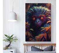 Décoration murale pour chambre d'adolescent, motif singe de l'espace fou, pour salle de jeux, pour garçons, toile 20 x 30 cm