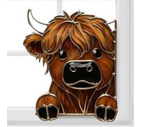 Décoration Murale Pour Coin De Pièce,Design 2D En Acrylique De Vache Qui Jette Un Coup D'Œil | Décor De Coin De Fenêtre En Forme De Vache | Pour Salon Armoire Miroir Manteau Cheminée Mur Tête De Lit