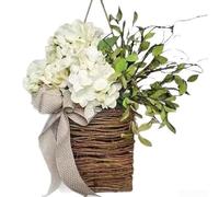 Décoration Murale pour fleur Hydrangea Panier pour tressé 45cm | Arrangement floral vibrant, couleurs durables, touche de fraîcheur immédiate, parfait pour rehausser l'intérieur
