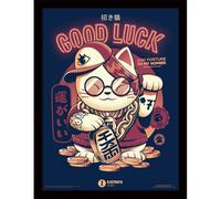 Pyramid International – Décoration murale Lucky Cat – Bleu – 33 x 1,5 x 43 cm