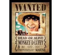 Décoration murale Pyramid One Piece Luffy Wanted Marron 33x1,5x43 cm