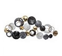 Atmosphera - Déco Murale Bleue en métal 93x43 cm