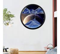 Décoration Murale rotative à 360° en Verre, Sable mouvant, Sculpture Murale en Verre, Outil pour la Maison ou Le Bureau, Sable cinétique