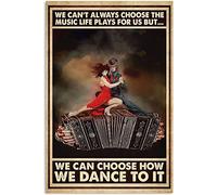 Décoration murale rustique en métal avec inscription « Farmhouse We Can Choose How We Dance to It » - Décoration d'intérieur rustique en aluminium - Affiche en métal pour garage et bar - 20,3 x 30,5