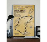 Décoration murale rustique en métal Snaefell Mountain Course Isle of Man Tt The World's Hardest Race Poster en métal Décoration vintage Garage Maison Jardin Cafés Cuisine Plaque murale en étain 20,3 x
