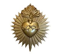 Décoration Murale Sacré-Cœur - Décision Religieuse Deł Maison du Sacré-Cœur | Sculpture Décoration Murale Statue Catholique pour Pâques Noël Vintage Collector Couloir