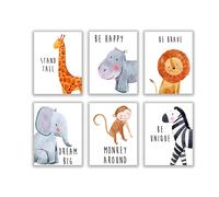 Décoration Murale Safari pour Chambre d'Enfant - Photos d'Animaux 6, 8x10