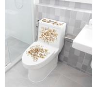 Décoration Murale Salle de Bain Or Motif pour fleur PVC Décoration | Motif pour fleur diamant luxueux, finition or élégante, style sophistiqué, pour idéal salle de bain