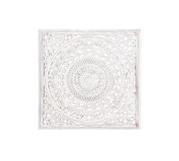 Décoration murale sculptée medium blanchi