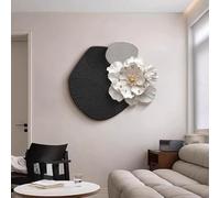 Décoration Murale, Sculptures Murales 3D, Horloge Murale Décorative Moderne Pour La Maison, Peinture Décorative Florale Pour Porche, Salon, Chambre, Entrée, Bureau(B,53 * 60cm)