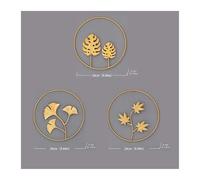 Décoration Murale Set Of 3, Gold Circular Iron Three-dimensional Metal Wall Hanging, Ornament Sentiment Chic Decorations(Type 1)