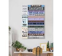Décoration murale Skitongift, décoration d'intérieur, décoration de chambre À notre fille, tu es notre soleil, nous sommes si fiers de toi avec amour et bisous maman et papa