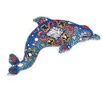 Décoration murale Statuette figurine Dauphin mosaïque - 26,5 cm (M1)