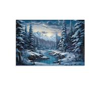 Décoration murale sur toile pour chambre à coucher, paysage enneigé, paysage naturel, décoration murale pour chambre à coucher, esthétique