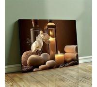 Décoration murale sur toile pour spa, relaxation et tranquillité, affiches et impressions zen, art pour salle de méditation, décoration murale cosy pour chambre et salle de bain (50x75cm/sans cadre)