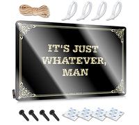 Décoration murale sympa pour salle de bain Stuff Days Grunge Essentials It's Just Whatever, Man - Art facile à accrocher (20 x 30 cm)