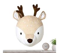 Décoration Murale Tête d'Animal - Grande Tête d'éléphant en Peluche 24 cm Support Mural Doux, Ornement Court, Décoration Animale Suspendue | Peluche Confortable Décorative pour Chambre d'enfant, Salon