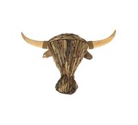 Décoration murale Tête de buffle XXL en bois flotté 150cm