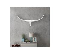 vidaXL Décoration murale d'intérieur Tête de taureau en aluminium argenté 100 cm