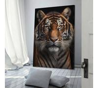 Décoration murale « Tigre regarde dans mes yeux » pour couloir et escaliers, décoration moderne pour la maison, art mural moderne, 30 x 45 cm
