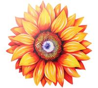 Décoration Murale Tournesol en Fer pour Maison, Résistante à Rouille | Art Mural Orange, Style Réaliste Élégant, pour Murs Intérieurs, Salon et Chambre