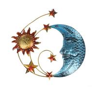 Décoration murale unique en fer sur le thème céleste avec lune, soleil et étoiles pour décoration