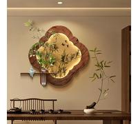 Décoration Murale Verticale pour Petits espaces : fresque Murale 3D Suspendue avec lumière LED, Sculptures murales Modernes avec Plante Artificielle, Peinture décorative en grès pour Chambre ou Salon