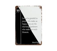 Décoration murale vintage avec citation Let Us Be Grateful To The People par Marcel Proust - 30 x 20 cm