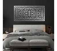 Décoration Murale Vintage en métal Noir, Motif volutes, Style Rustique européen, œuvre d'art rétro pour Salon, Chambre, Couloir et escalier, Inspiration Nature (Noir 175 cm L x