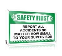 Décoration murale vintage | Safety First Report All Blessies No Matter How Light To First Aid Idées sarcastiques pour balcon Décoration d'intérieur (30 x 40 cm)